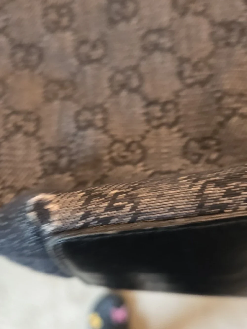 Designer Authentic Gucci Monogram Tote Bag in Charcoal Black - Picture 5 of 7